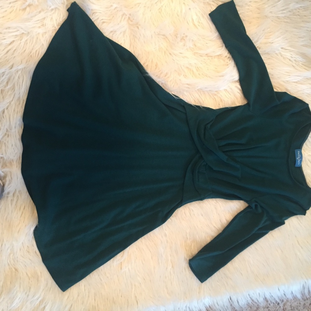 Jade Green Faux Wrap Dress